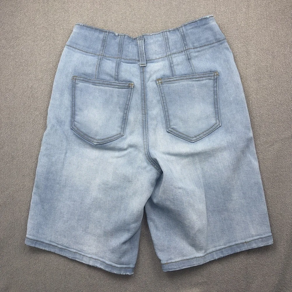 Madden NYC Denim Cargo Shorts Womens Size 0 Blue‎ Jean